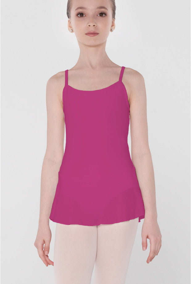 Wear Moi Kids Bagatelle Skirted Camisole Leotard, Fushia BAGC