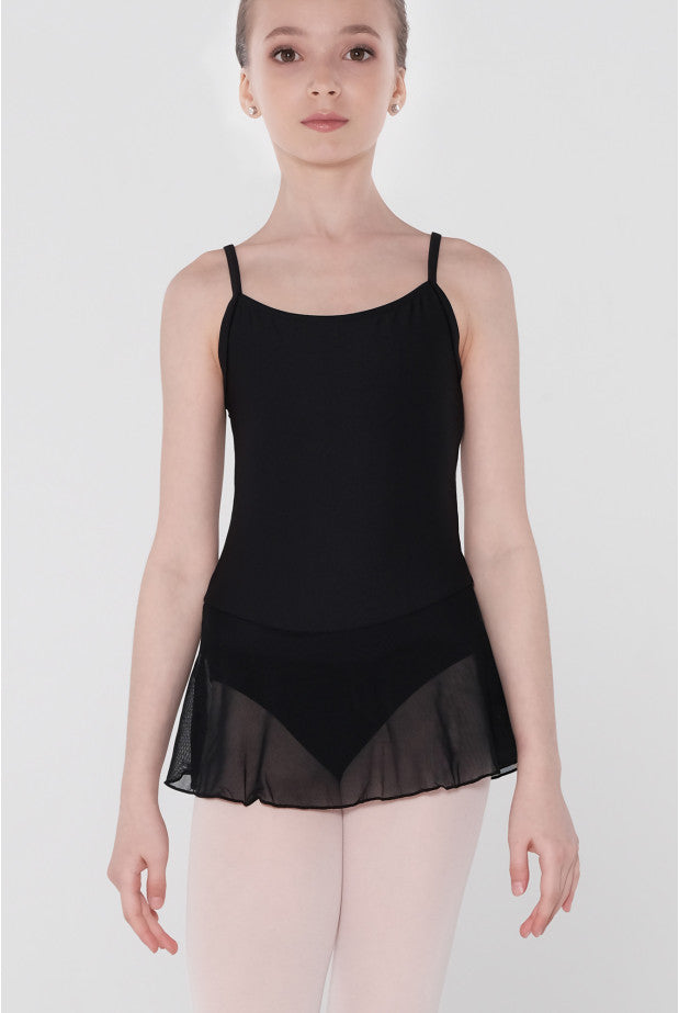 Wear Moi Kids Bagatelle Skirted Camisole Leotard, Black BAGC