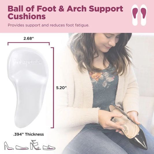 Foot Petals 2-in-1 Gel Ball of Foot & Arch Support Cushions, 72101