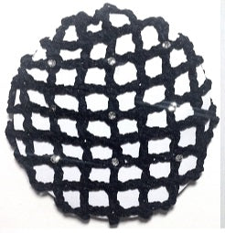 CJ Merchantile Medium Rayon Bun Cover with Rhinestones, BC01
