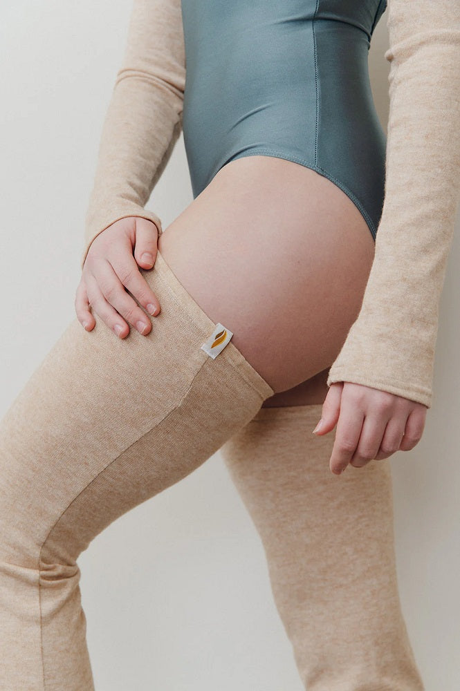 Rubia Wear Full Length Leg Warmer, Biscotti