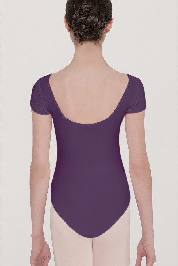 Wear Moi Candide Cap Sleeve Leotard, Prune CANC