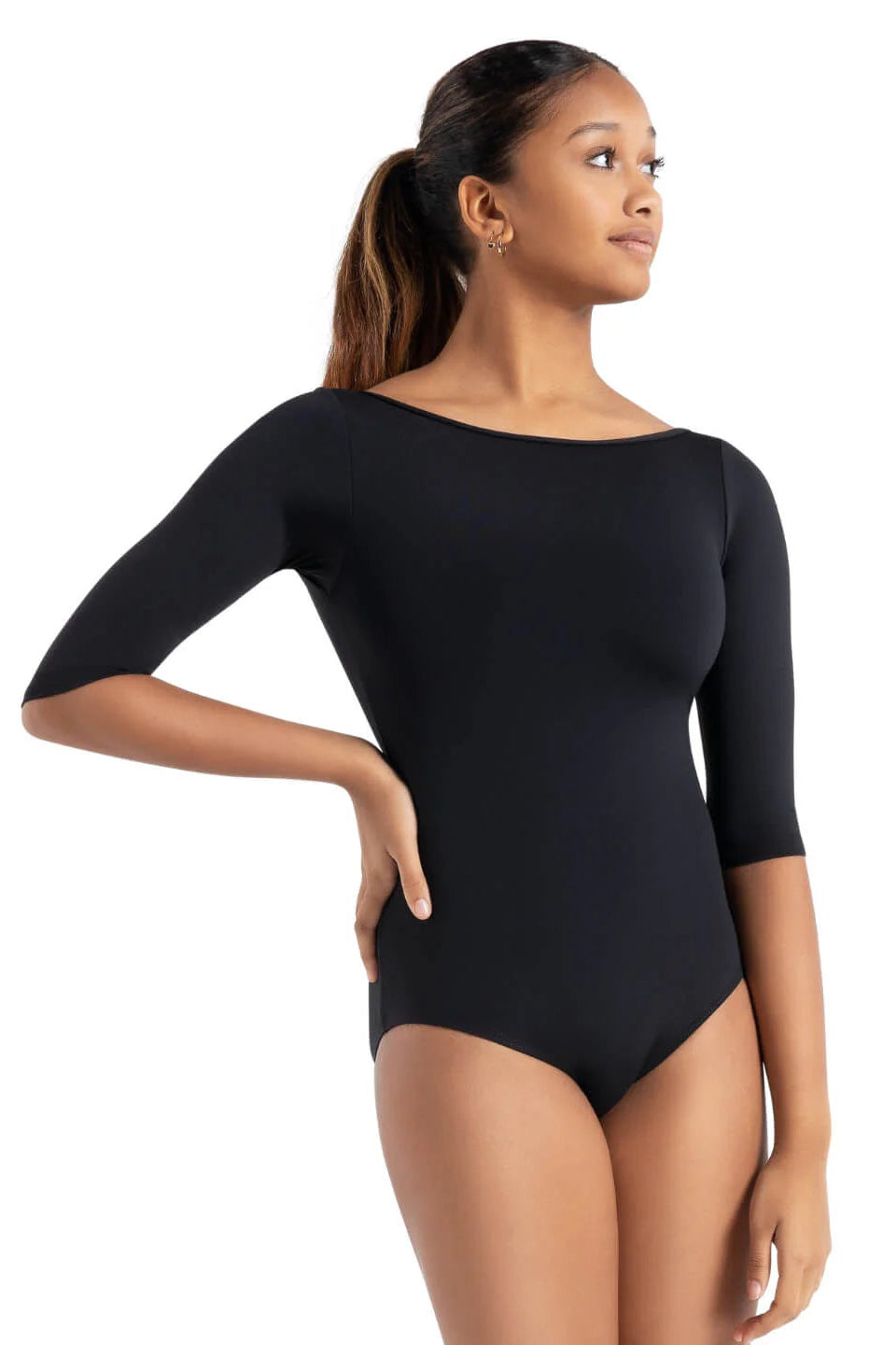 Capezio Boatneck 3/4 Sleeve Leotard, TB243W