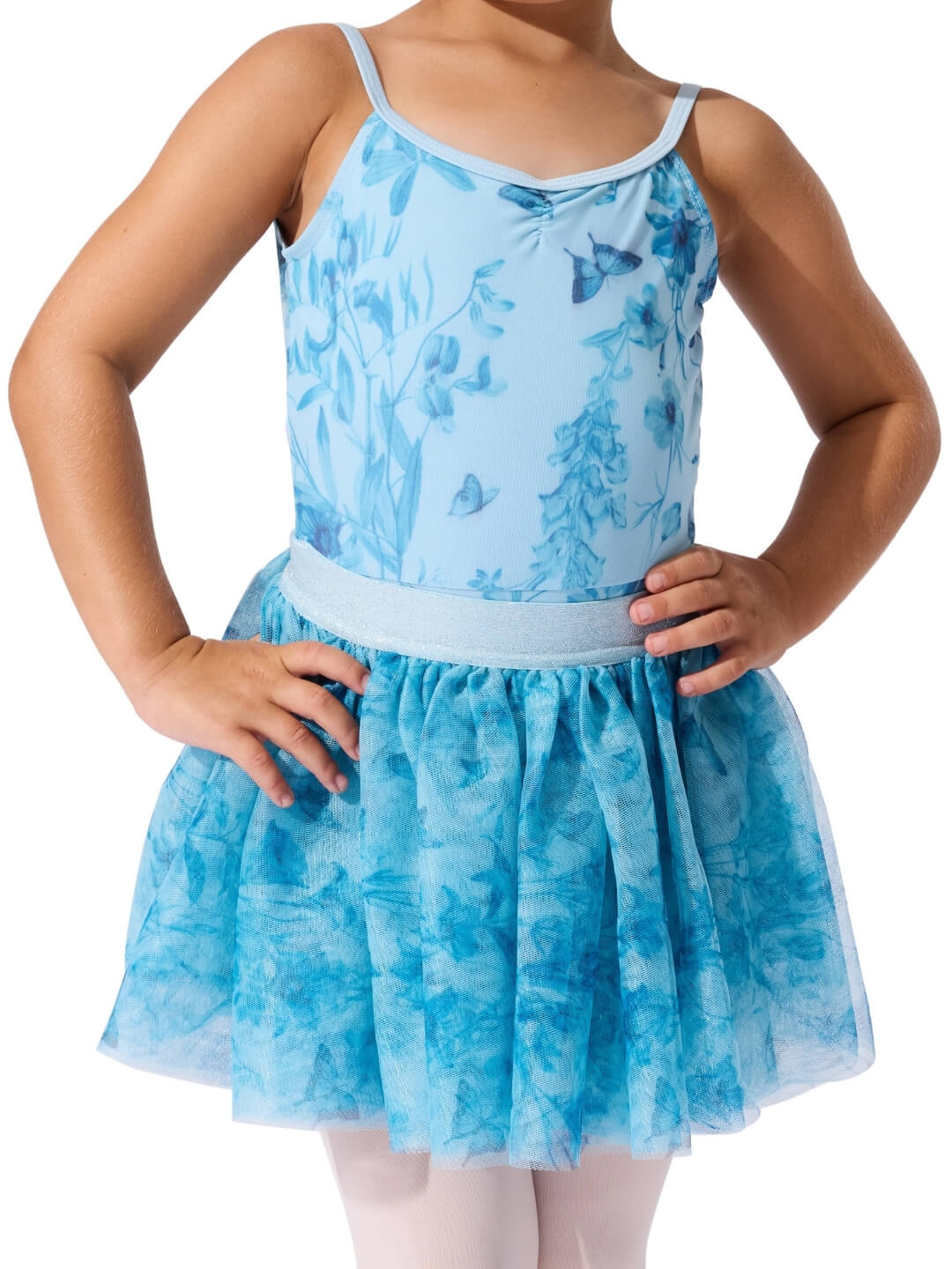 Capezio Fairy Toile Folk Tale Tutu Skirt, Light Blue F12646C