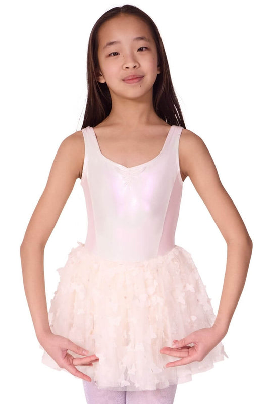 Capezio Flutter Monarch Tutu Dress, White Alyssum F12574C