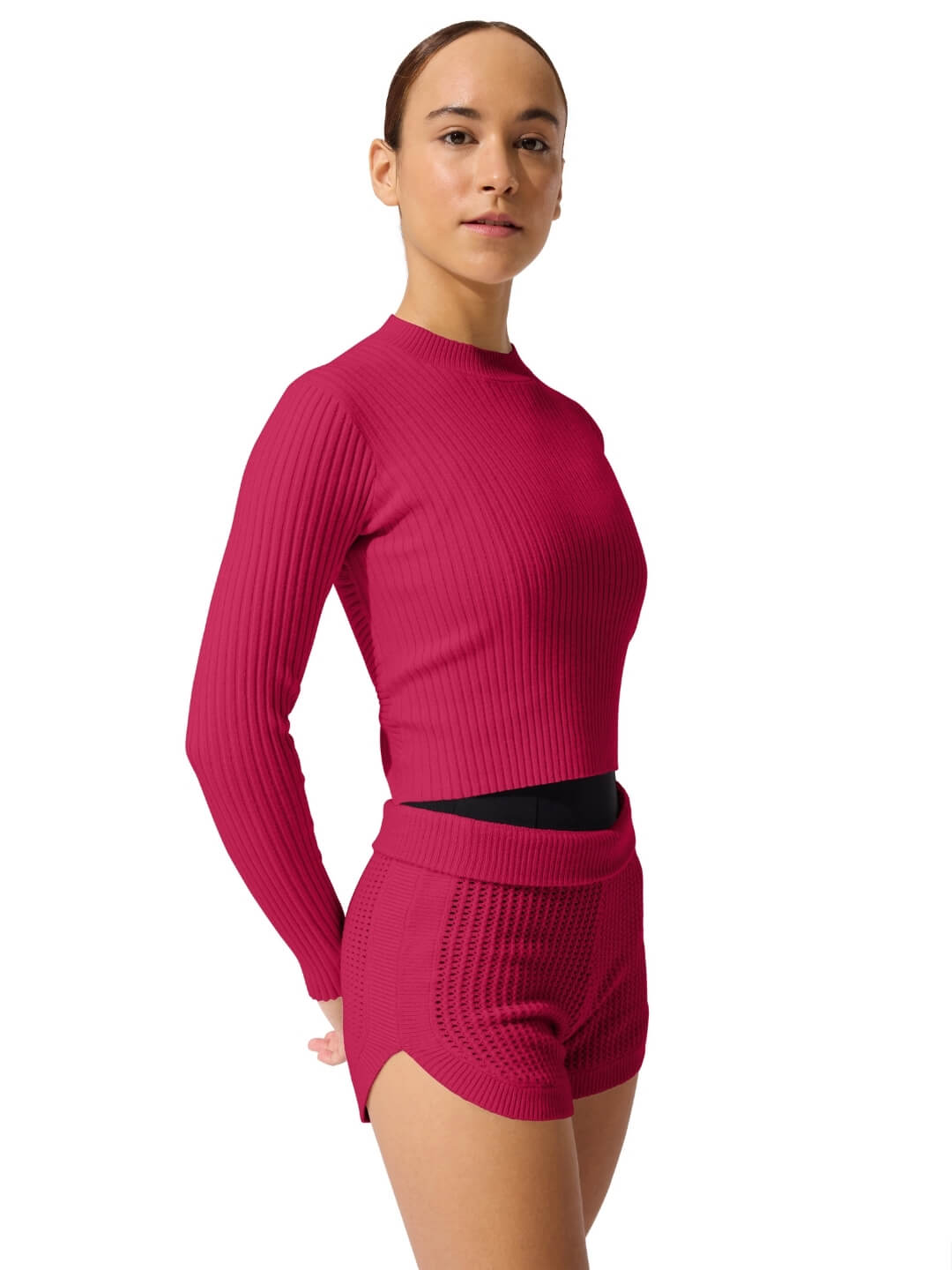 Capezio Mise-En-Scene Coppola Long Sleeve, Red Bud CK11012W