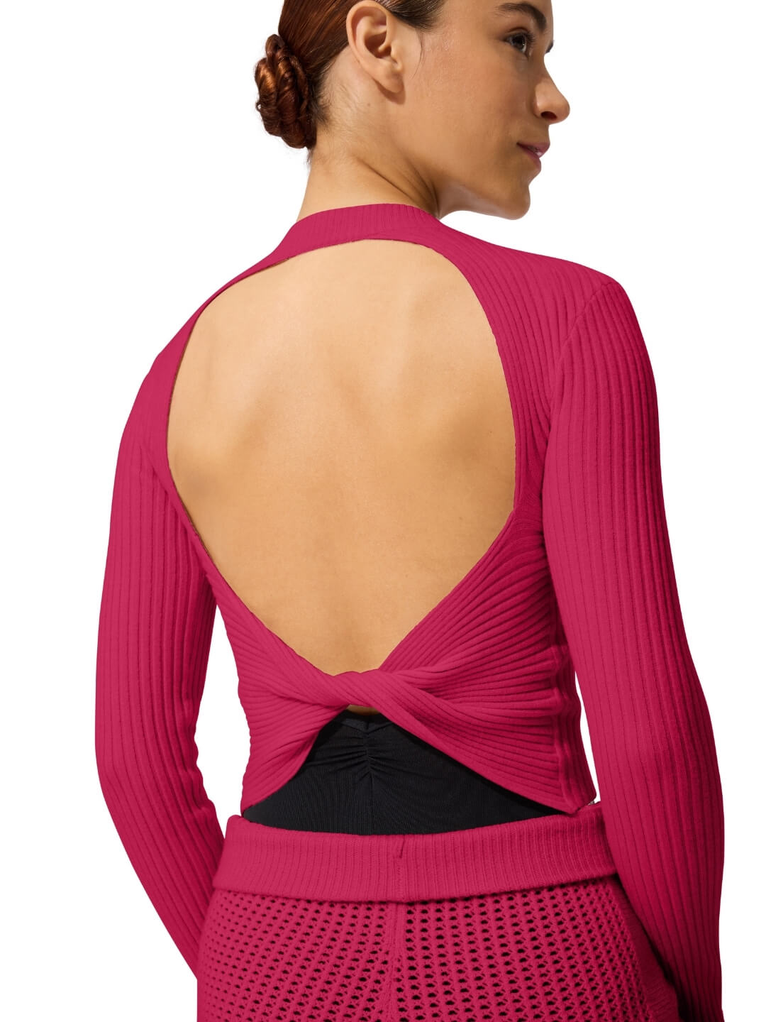 Capezio Mise-En-Scene Coppola Long Sleeve, Red Bud CK11012W