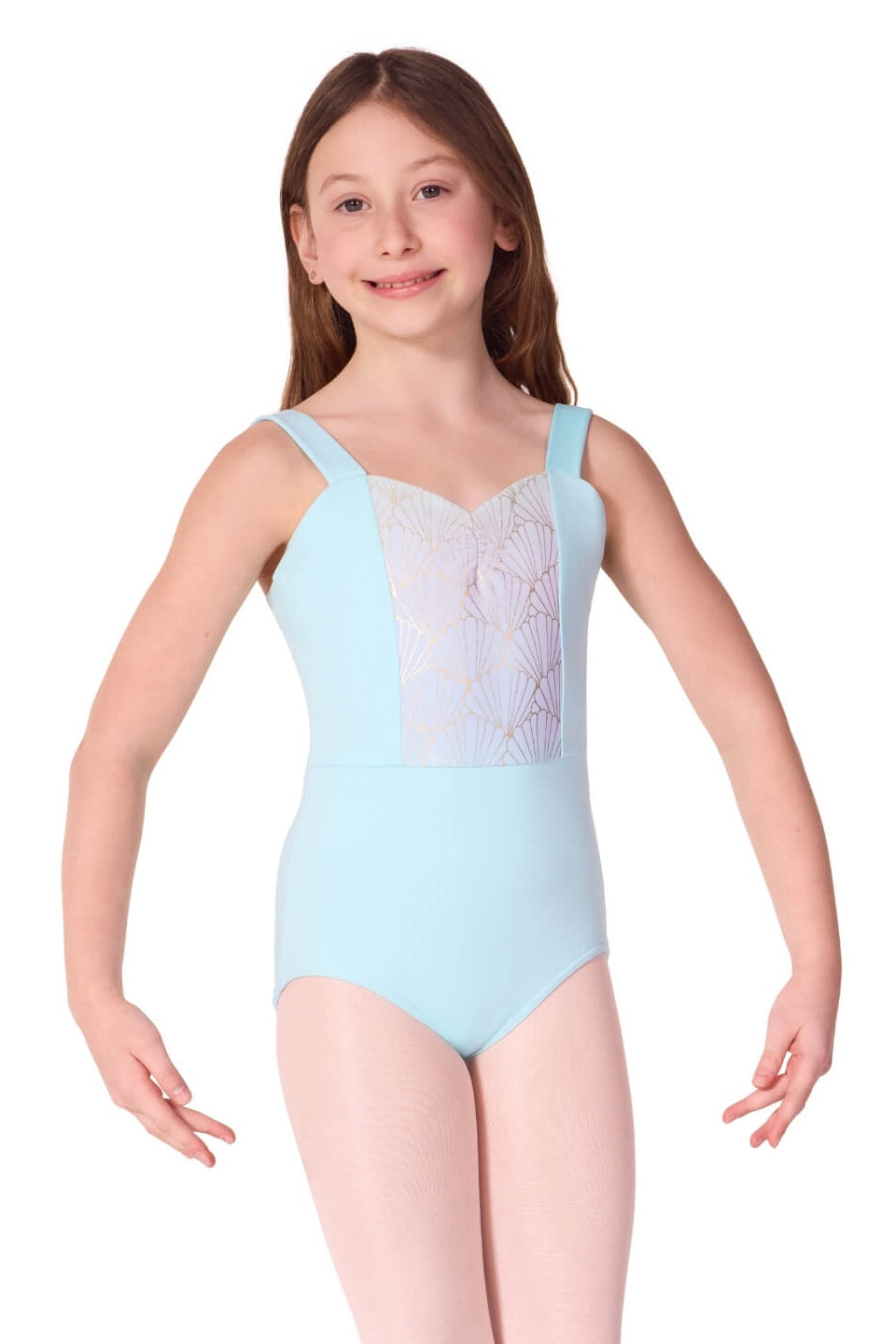 Capezio Sea Star Seashell Tank Leotard, Turquoise F12580C