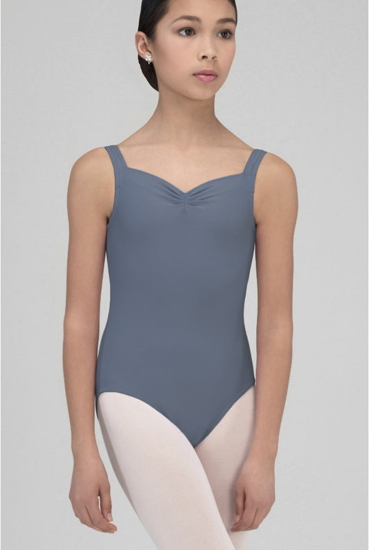 Wear Moi Faustine Pinch Front Tank Leotard, Dark Grey FAUC