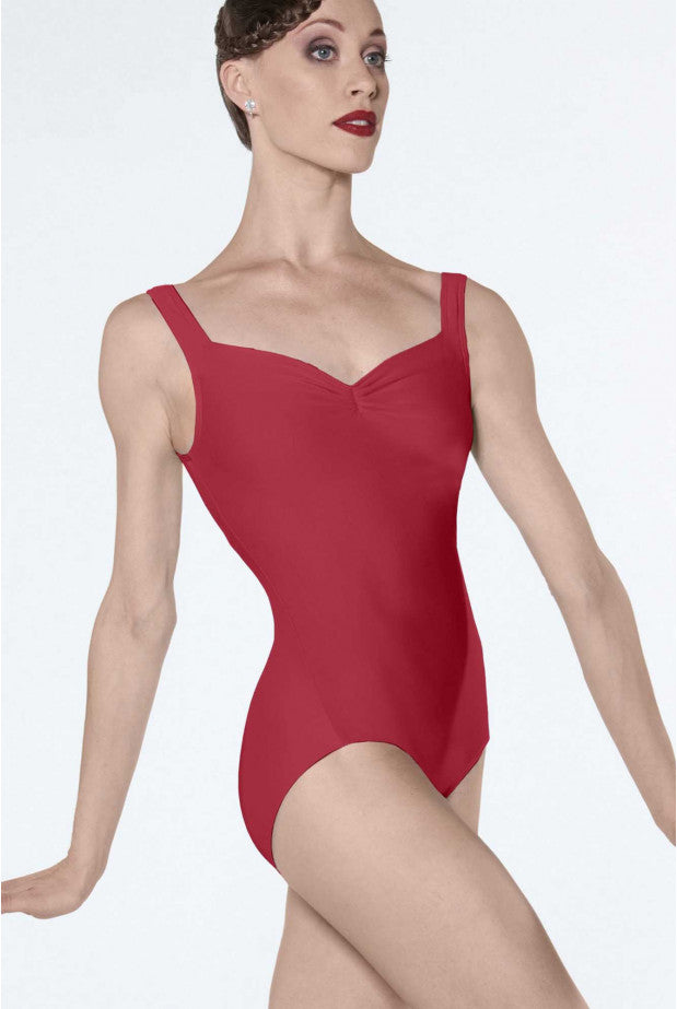 Wear Moi Faustine Pinch Front Tank Leotard, Red FAU