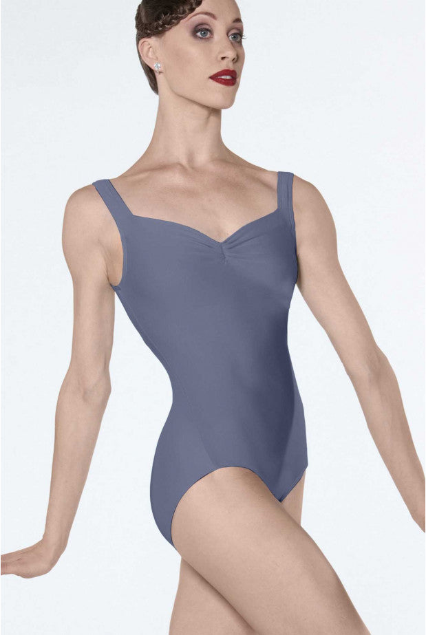 Wear Moi Faustine Pinch Front Tank Leotard, Dark Grey FAU