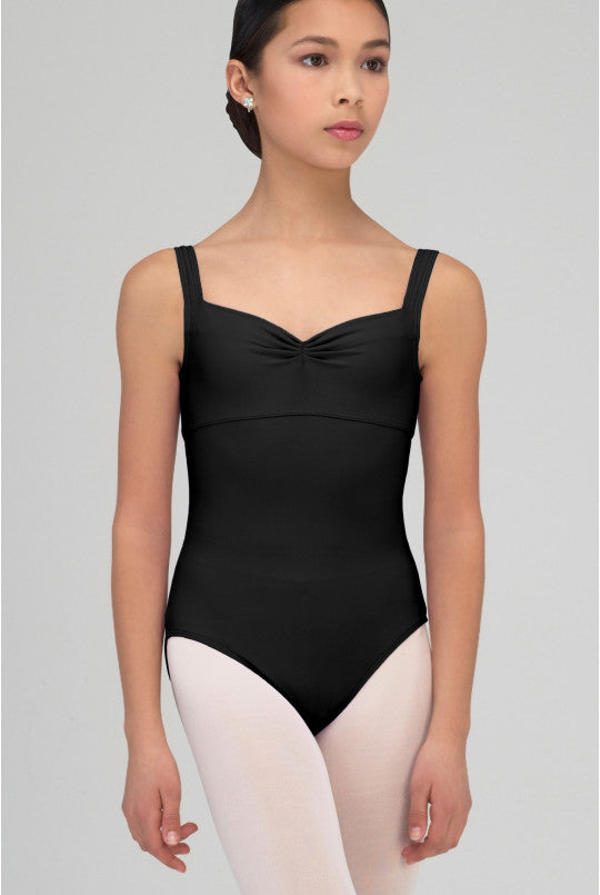 Wear Moi Galate Pinch Front Tank Leotard, Black GALC