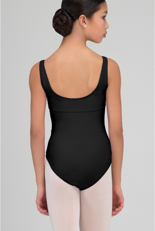 Wear Moi Galate Pinch Front Tank Leotard, Black GALC