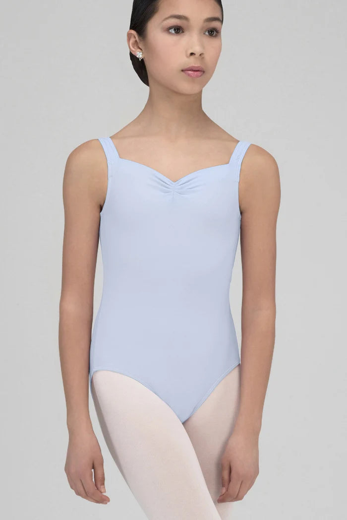 Wear Moi Faustine Pinch Front Tank Leotard, Sky FAUC
