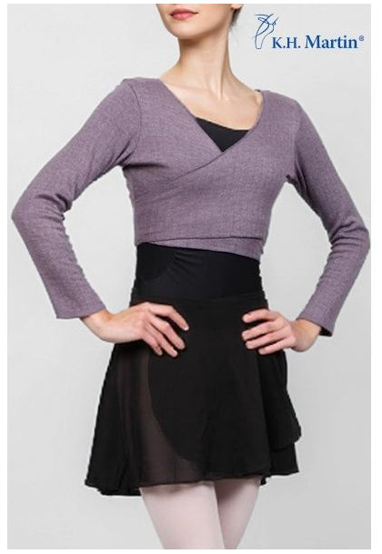 Sansha Cropped Cardigan, Grape KH4003P