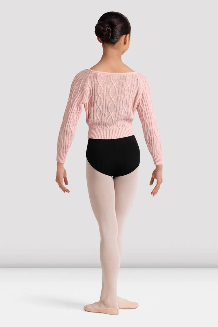 Bloch Kids Aquilo V Neck Sweater, Pink CZ30010