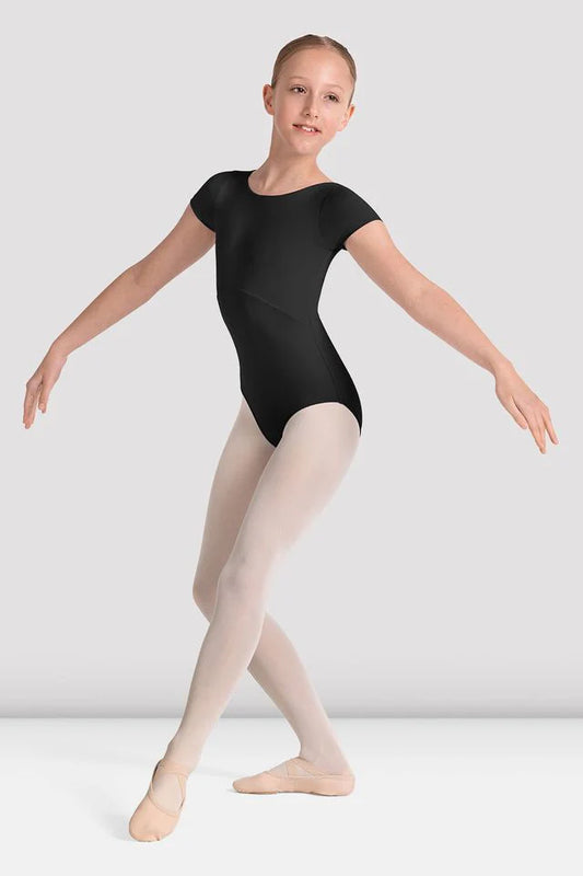 Mirella Kaleidoscope Boat Neck Leotard, Black M20005CB