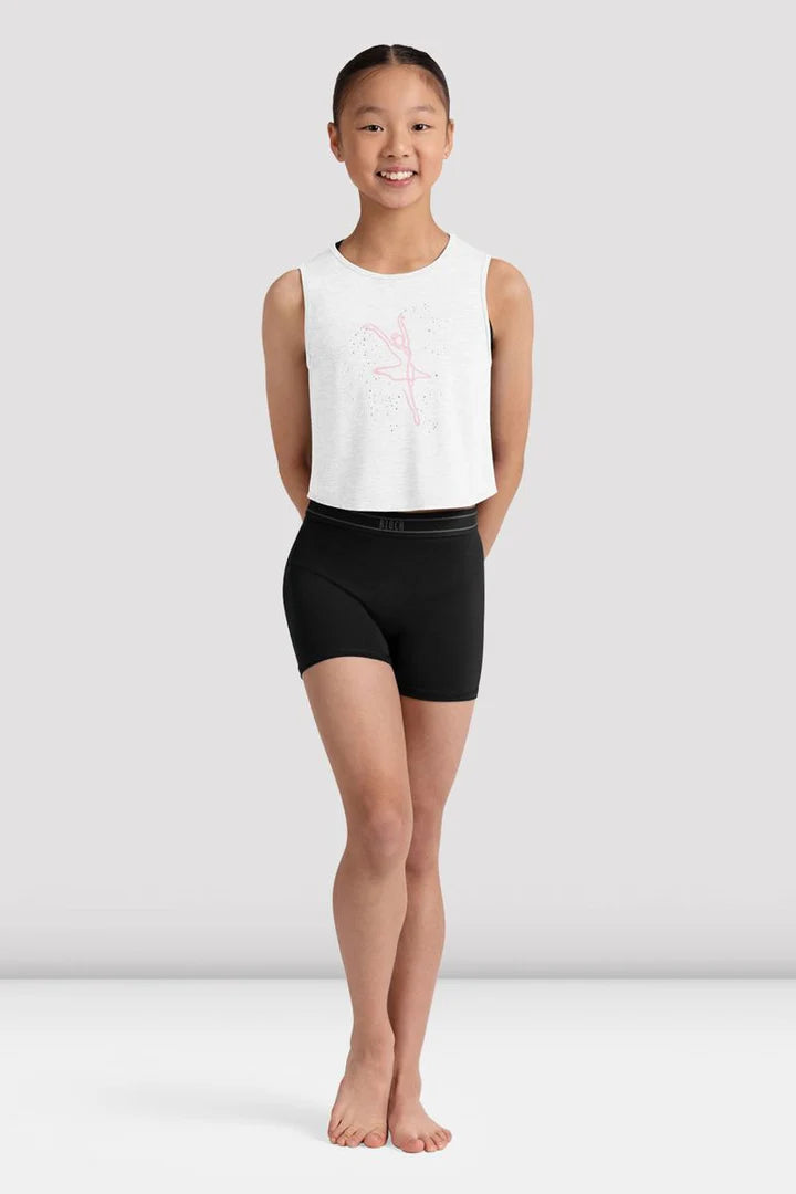 Bloch Kids Tracy Twist Back Top, White CZ30005