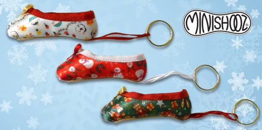 Pillows for Pointes Mini Christmas Pointe Shoe Keychain, MPSX