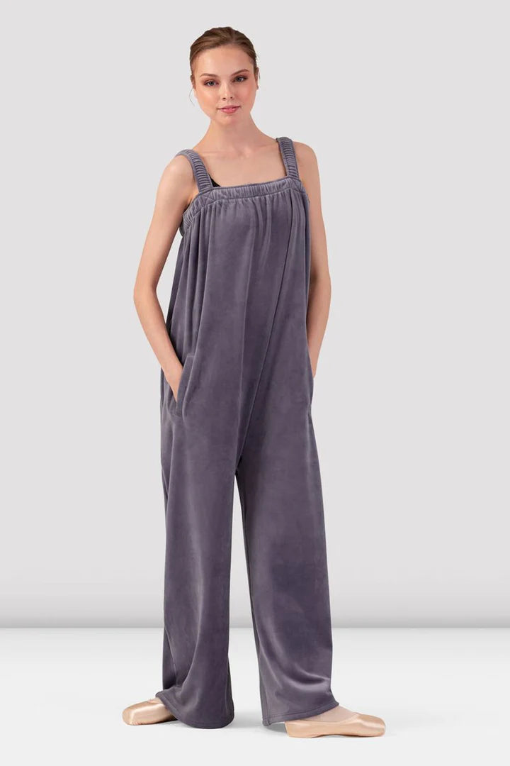Bloch Adults Isabella Velvet Jumpsuit, Dusty Lavender U12005