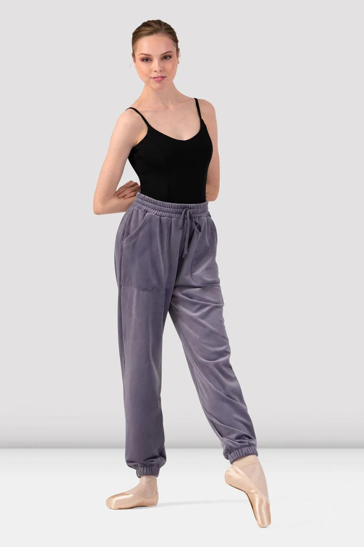 Bloch Adults Gloria Velvet Sweatpant, Dusty Lavender P80003