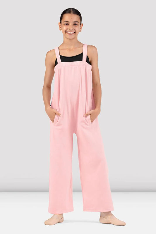 Bloch Kids Susan Velvet Jumpsuit, Candy Pink CU12006