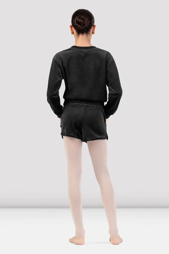 Bloch Kids Lily Velvet Crew Neck Jumper, Black CZ30016